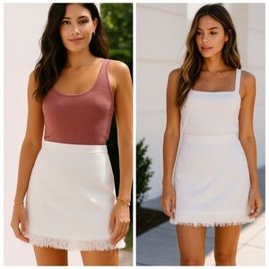 NWT Lucy Paris Eyelash Fringe Skirt, Revolve, L